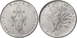World Coins - Vatican, Paul VI, 50 Lire, 1973 (Anno XI), Rome, Stainless Steel, , KM:121