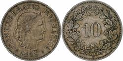 World Coins - Switzerland, 10 Rappen, Libertas, 1885, Bern, Copper-nickel, , KM:27