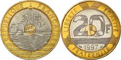 World Coins - Coin, France, Mont Saint Michel, 20 Francs, 1997, Paris,