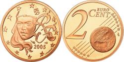 World Coins - France, 2 Euro Cent, 2005, Proof, , Copper Plated Steel, KM:1283