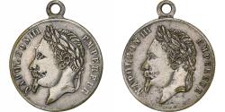World Coins - France, Medal, Napoléon III, Empereur, Silvered Brass,