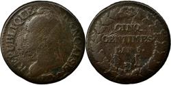 World Coins - Coin, France, Dupré, 5 Centimes, 1796, Lyon, , Bronze, KM:640.5