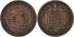 World Coins - Coin, Spain, 2-1/2 Pesetas, 1953