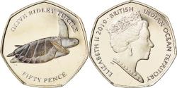 World Coins - Coin, British Indian Ocean, 50 Pence, 2019, Tortues - Tortue olivâtre