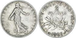 World Coins - Coin, France, Semeuse, 2 Francs, 1905, Paris, , Silver, KM:845.1