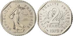 World Coins - France, 2 Francs, Semeuse, 1979, Monnaie de Paris, série FDC, Nickel