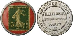 World Coins - Coin, France, Machines à Bois, H.Lefebvre Paris, 5 Centimes, Timbre-Monnaie