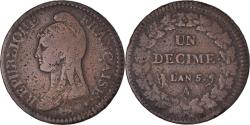 World Coins - Coin, France, Dupré, Decime, AN 5, Paris, , Bronze, KM:644.1