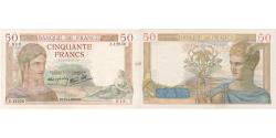 World Coins - France, 50 Francs, Cérès, 1940-03-14, Z.12936, EF(40-45)