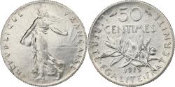 World Coins - France, 50 Centimes, Semeuse, 1919, Paris, Silver, , KM:854
