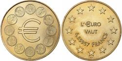 World Coins - France, Medal, SEDAO L'€URO VAUT 6,55957 FRANCS, 1998, Copper-nickel