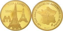World Coins - France, Medal, Paris - La Tour Eiffel, , Copper Gilt