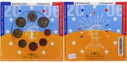World Coins - France, 1 Cent to 2 Euro, euro set, 2006, Monnaie de Paris, BU,