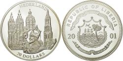World Coins - Coin, Liberia, 20 Dollars, Netherlands, 2001, , Silver