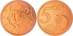 World Coins - France, 5 Euro Cent, 2001, Paris, Proof / BE, , Copper Plated Steel
