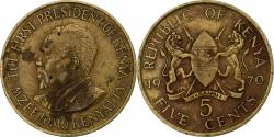 World Coins - Kenya, 5 Cents, 1970