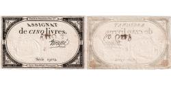 World Coins - France, 5 Livres, 10 brumaire de l'an 2 - (31 octobre 1793), 19114, EF(40-45)