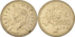 World Coins - Coin, Turkey, 2500 Lira, 1991