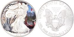 Us Coins - Coin, United States, Silver Eagle, Dollar, 2016, Philadelphia, Colourized