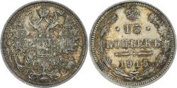 World Coins - Coin, Russia, Nicholas II, 15 Kopeks, 1915, Saint-Petersburg, , Silver