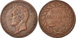 World Coins - Coin, Monaco, Honore V, 5 Centimes, Cinq, 1837, Monaco, , Copper