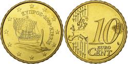 World Coins - Cyprus, 10 Euro Cent, BU, 2009, Vantaa, Nordic gold, , KM:81