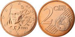 World Coins - France, 2 Euro Cent, 2003, MDP, BU, , Copper Plated Steel, KM:1283