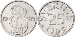 World Coins - Sweden, 25 Öre, 1983