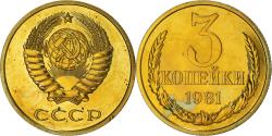 World Coins - Coin, Russia, 3 Kopeks, 1981, Saint-Petersburg, , Aluminum-Bronze