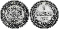 World Coins - Coin, Finland, Alexander III, Markka, 1890, Helsinki, , Silver, KM:3.2