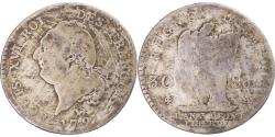 World Coins - Coin, France, Louis XVI, 30 sols françois, 1791 / AN 3, Paris,