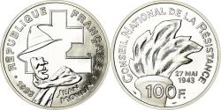 World Coins - Coin, France, Jean Moulin, 100 Francs, 1993, BE, , Silver, KM:1023