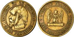 World Coins - France, Token, Napoléon III, Satirique, Bataille de Sedan, Undated (1870)