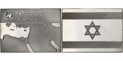 World Coins - France, Medal, United Nations Flags, Israël, Silver,