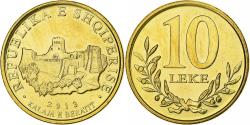 World Coins - Albania, 10 Lekë, 2013, Brass plated steel,