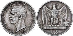 World Coins - Coin, Italy, Vittorio Emanuele III, 5 Lire, 1927, Rome, , Silver
