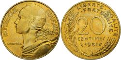 World Coins - France, 20 Centimes, Marianne, 1981, Paris, série FDC, Aluminum-Bronze,