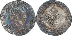 World Coins - France, Henri III, 1/2 Franc au col plat, 1587, Poitiers, , Silver
