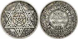 World Coins - Morocco, Mohammed V, 200 Francs, 1953, Paris, Silver, , KM:53