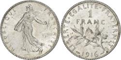 World Coins - Coin, France, Semeuse, Franc, 1916, Paris, , Silver, KM:844.1