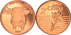 World Coins - Switzerland, Fantasy euro patterns, 2 Euro Cent, 2003, Proof, , Brass