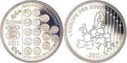 World Coins - France, Medal, L'Europe des XXVII, Bienvenue à l'Estonie, Politics, 2011