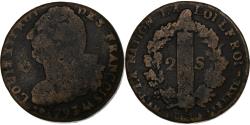 World Coins - France, 2 Sols, 1793, Metz, Métal de cloche, , Gadoury:25