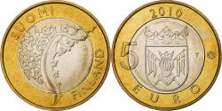 World Coins - Finland, 5 Euro, Varsinais-Suomi, 2010, Vantaa, Bi-Metallic, , KM:158