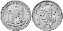 World Coins - Coin, Philippines, Sentimo, 1969, , Aluminum, KM:196