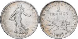 World Coins - France, 2 Francs, Semeuse, 1919, Paris, Silver, , KM:845.1