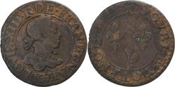 World Coins - France, Louis XIII, Double Tournois, 1615, Amiens, Copper, , Gadoury:7