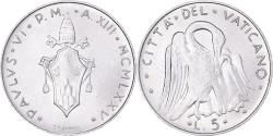 World Coins - Coin, VATICAN CITY, Paul VI, 5 Lire, 1975, Roma, , Aluminum, KM:118