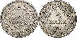 World Coins - Coin, GERMANY - EMPIRE, 1/2 Mark, 1905, Karlsruhe, , Silver, KM:17