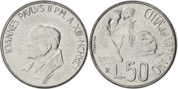 World Coins - Coin, VATICAN CITY, John Paul II, 50 Lire, 1991, , Stainless Steel, KM:230